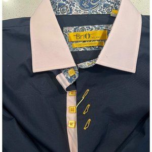 BriO Milano dress shirt, Contemporary Fit, XL (17.5/18), dark blue